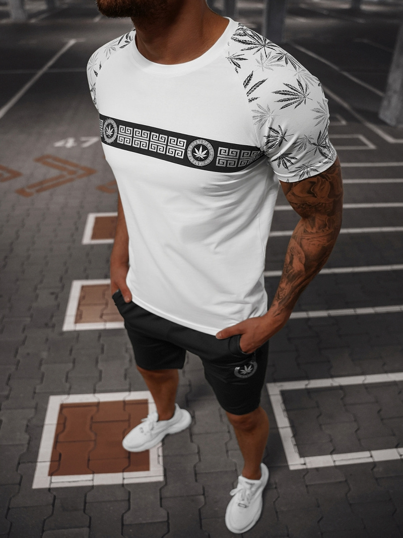 Чоловічий спортивний комплект Бiло-Чорний OZONEE O/HM760