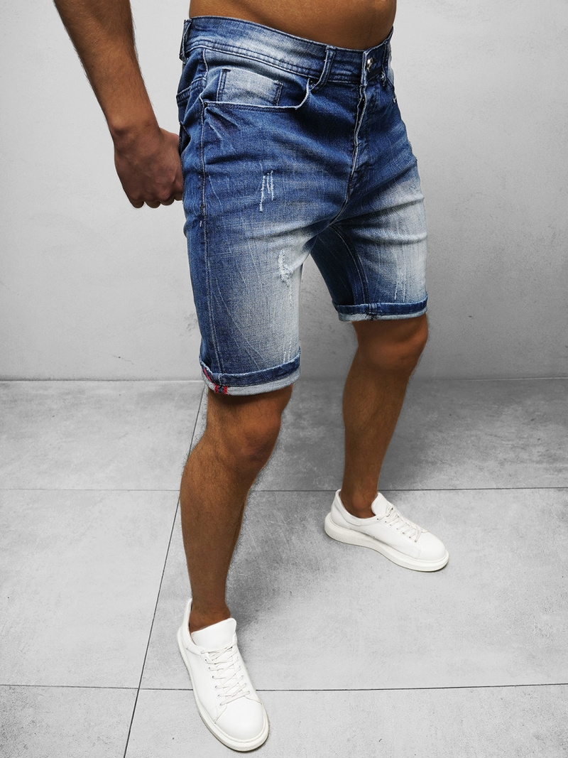Spodenki męskie jeansowe niebieskie OZONEE NB/MP0044B