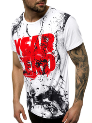 T-Shirt męski biały OZONEE JS/KS1984