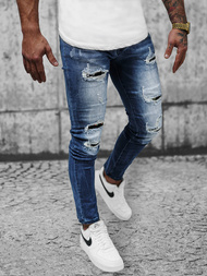 Spodnie jeansowe męskie niebieskie OZONEE NB/MP0026BZ