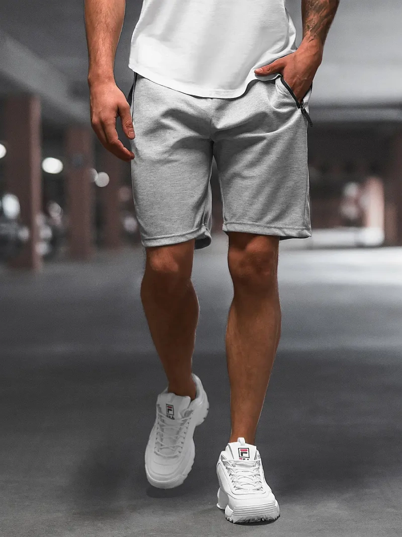 Spodenki dresowe męskie szare OZONEE O/WW20017/2