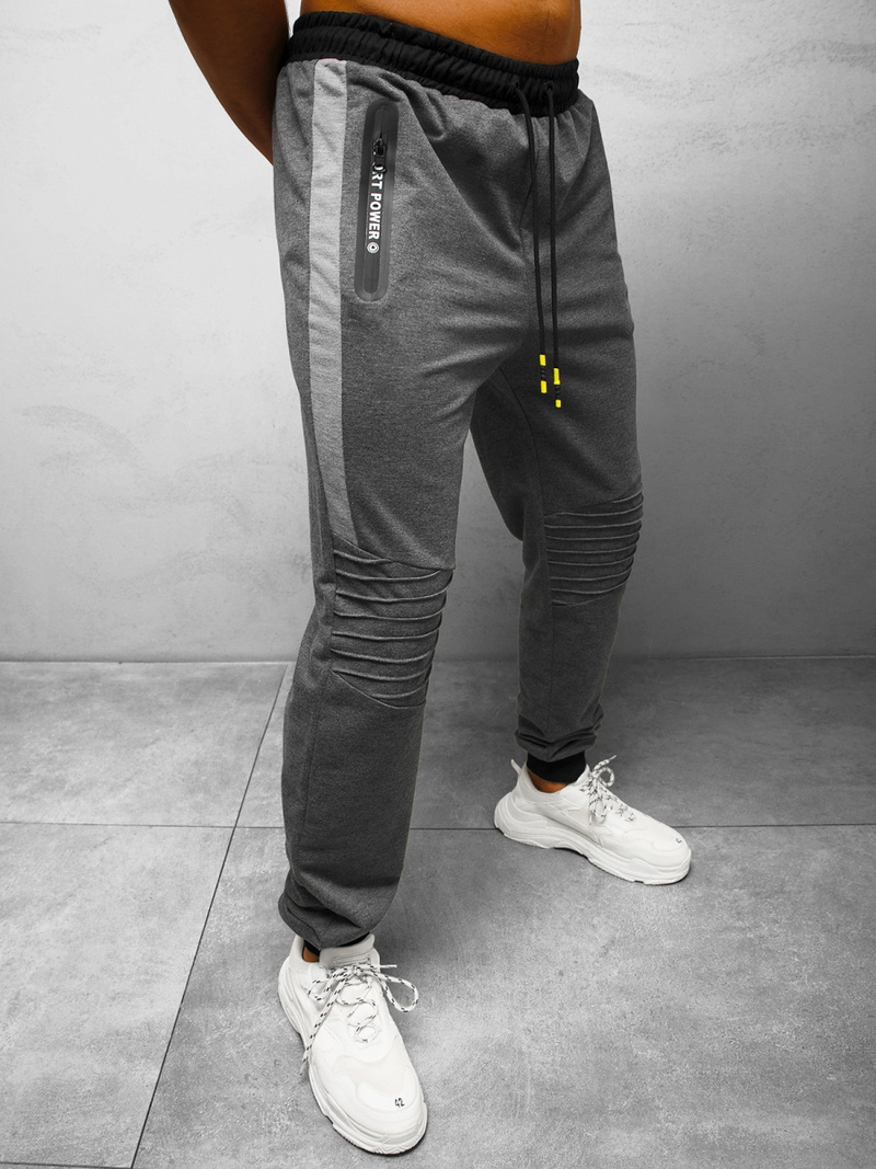 Spodnie dresowe męskie grafitowe OZONEE JS/68K10326