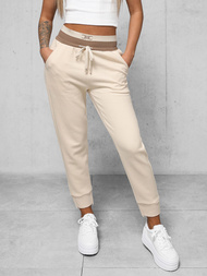 Spodnie dresowe damskie ecru OZONEE O/10658