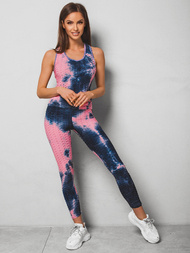 Komplet sportowy dwuczęściowy różowo-granatowy OZONEE JS/YW88038Z