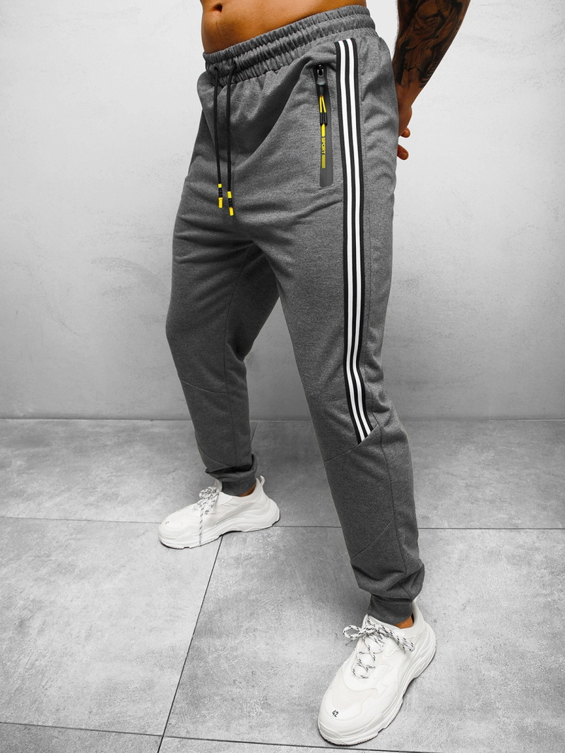 Spodnie dresowe męskie grafitowe OZONEE JS/68K10338