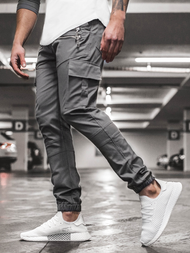 Штани чоловічі джоггери Темно-сірі OZONEE ZAZ/191376