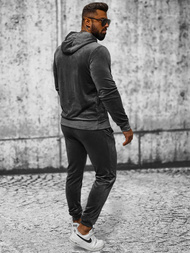 Komplet dresowy męski welurowy grafitowy OZONEE JS/8C1171/6