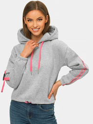 Bluza z kapturem damska szara OZONEE JS/B26031