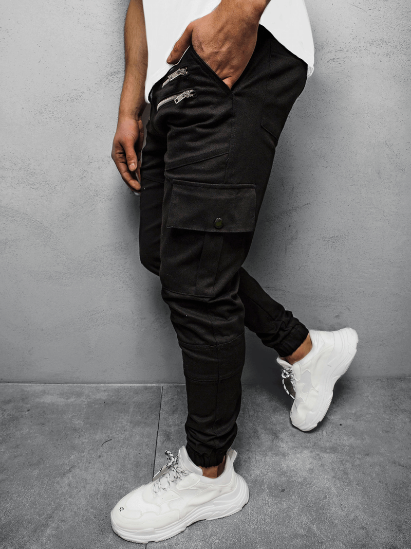 Штани чоловічі джоггери Чорнi OZONEE ZAZ/191376