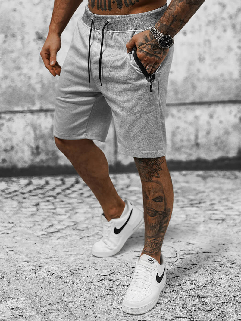 Spodenki dresowe męskie szare OZONEE JS/8K935