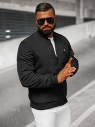 Kurtka męska bomberka czarna OZONEE JS/84M3037/392