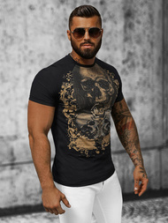 T-shirt męski slim fit czarny OZONEE NB/MT3020