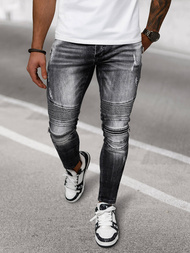 Spodnie jeansowe męskie czarne OZONEE NB/MP0007N