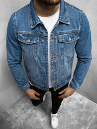 Kurtka męska jeansowa niebieska OZONEE T/7518