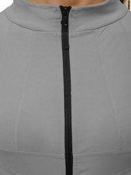 Bluza damska rozpinana szara OZONEE JS/HD151/3