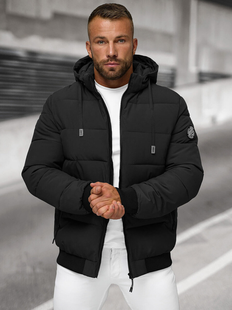 Kurtka zimowa męska czarna OZONEE JS/31M5023/392