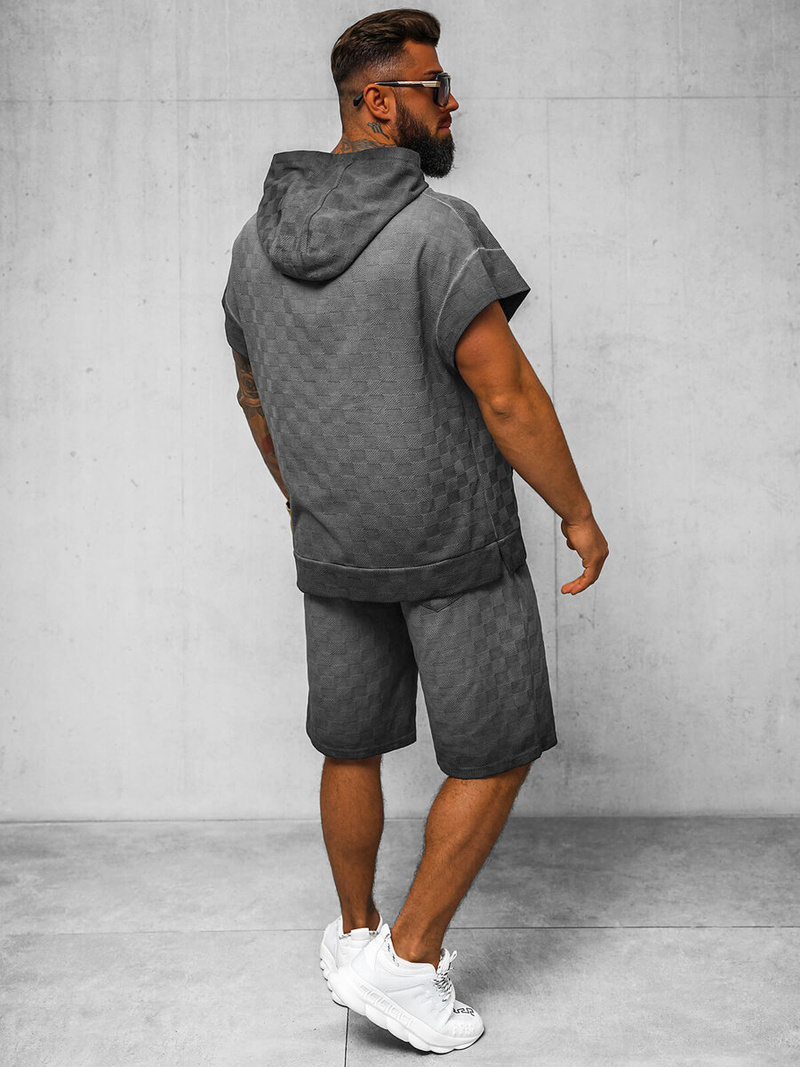 Komplet dresowy męski czarny OZONEE O/3C113/9