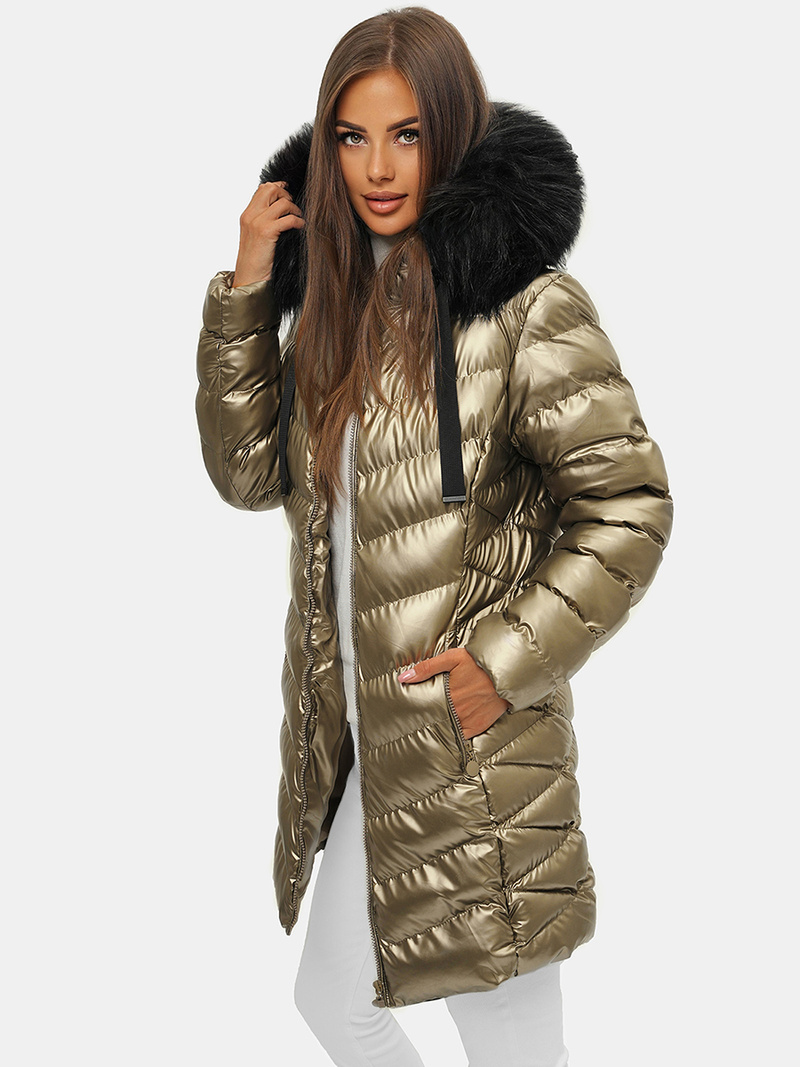 Куртка жіноча золото OZONEE JS/M778/403
