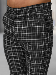 Spodnie męskie chino materiałowe czarne OZONEE DJ/5515Z