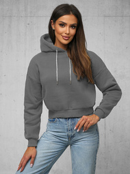 Bluza z kapturem damska grafitowa OZONEE O/12102