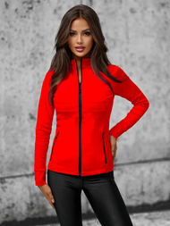Bluza damska rozpinana czerwona OZONEE JS/HD151/5Z