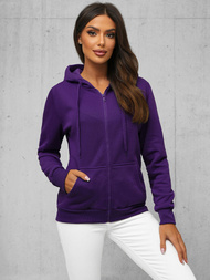 Bluza damska rozpinana z kapturem fioletowa OZONEE JS/W03Z