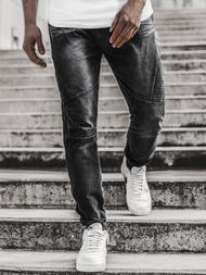 Spodnie męskie jogger czarne OZONEE JS/KK1098