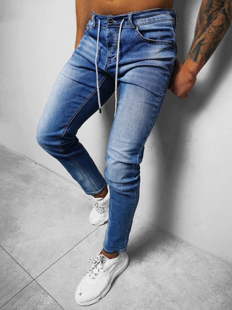 Spodnie jeansowe męskie jasno-niebieskie OZONEE NB/MP0021BC