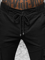 Spodnie męskie chino joggery czarne OZONEE NB/MP0208N