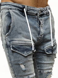 Spodnie jeansowe męskie jasno-niebieskie OZONEE DR/K139/22Z