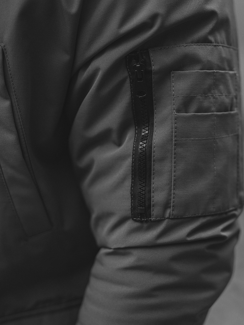 Kurtka zimowa męska z futerkiem szara OZONEE JS/M2019/105