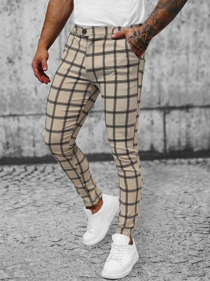 Чоловічі штани чинос Бежевi OZONEE O/P4029