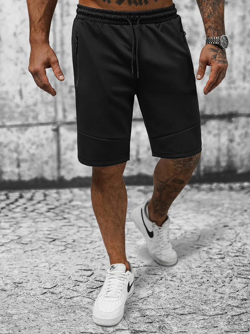 Spodenki dresowe męskie czarne OZONEE JS/8K929