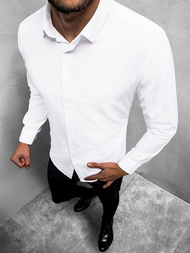 OZONEE MECH/2122Z Класична сорочка чоловіча Бiла