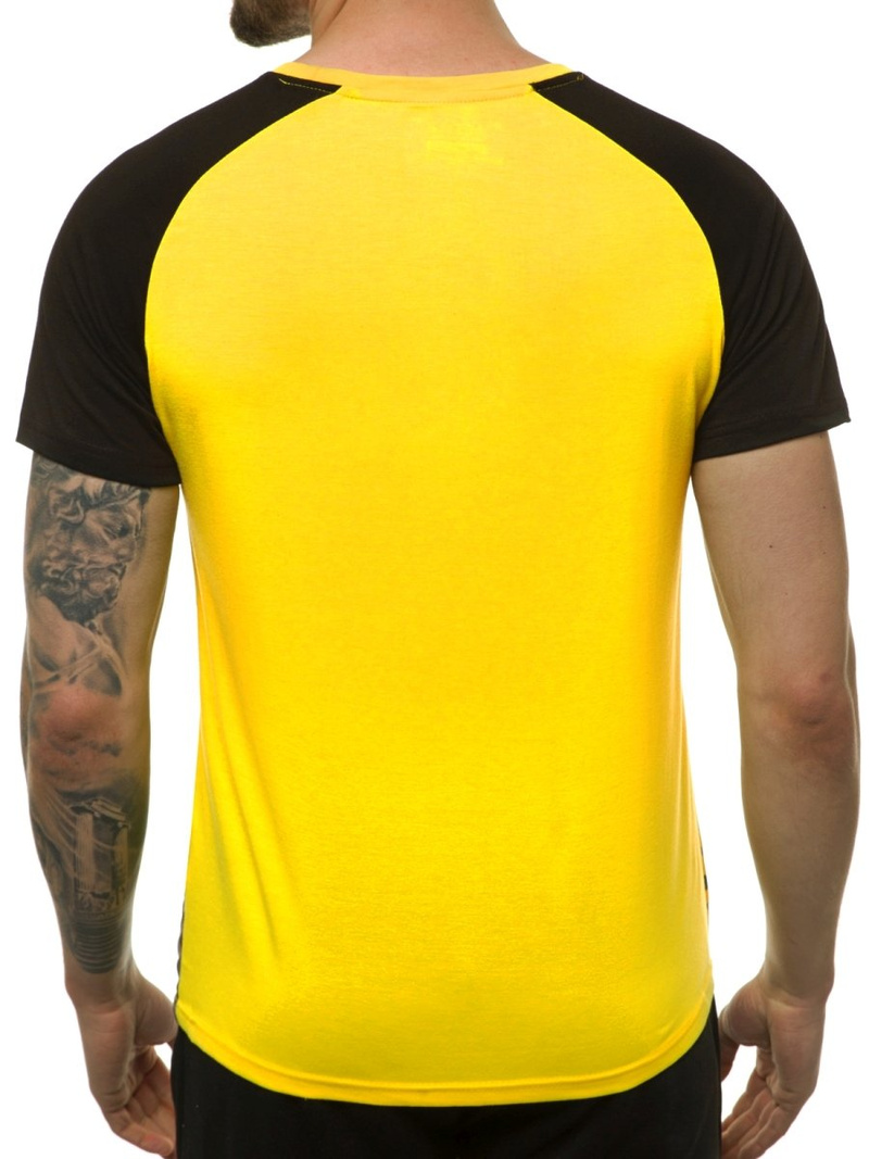 T-Shirt męski żółty OZONEE JS/KS2060