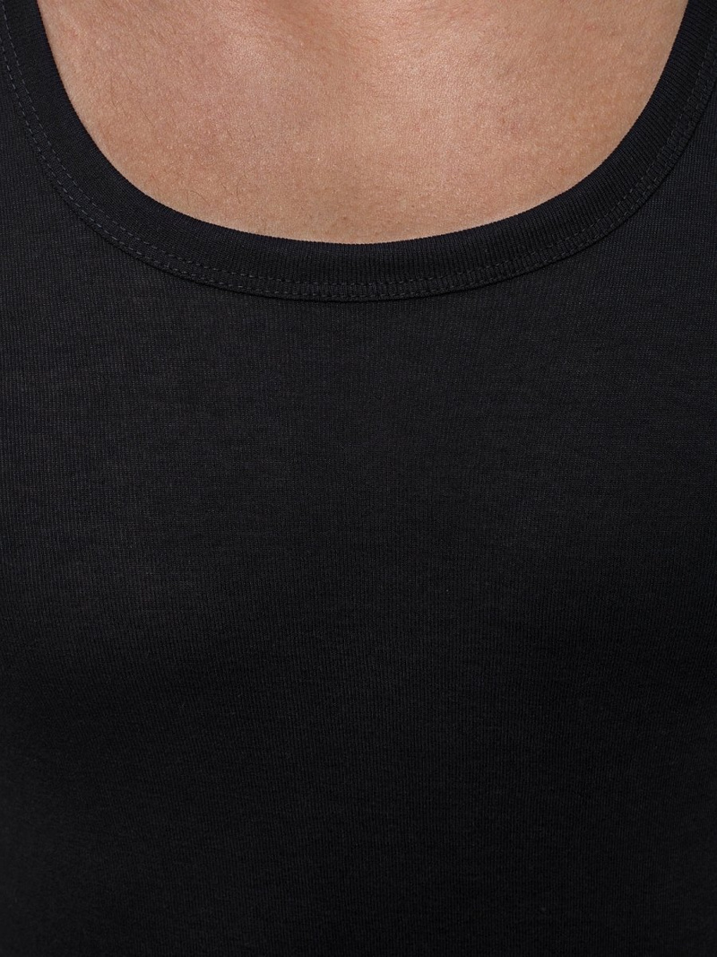 Koszulka bez rękawów męska czarna OZONEE JS/NB001