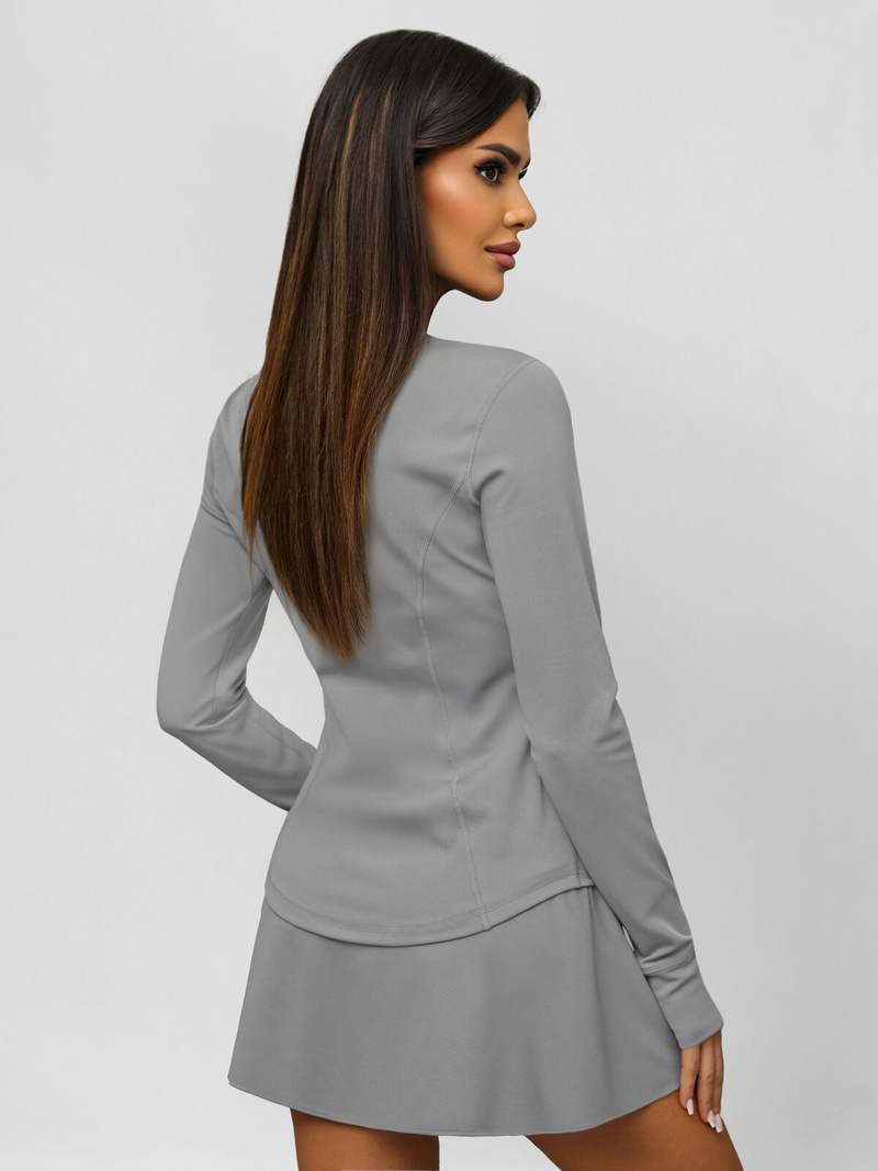 Kurtka damska sportowa ultralight szara OZONEE JS/17B553/5