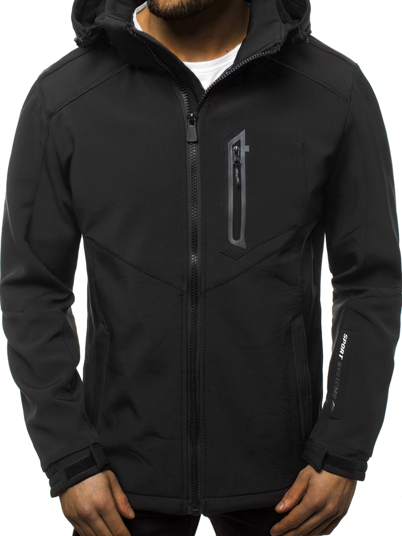 Kurtka męska softshell czarna OZONEE GE/12259