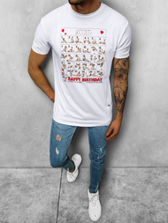 T-Shirt męski biały OZONEE NB/3005