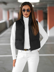 Kamizelka damska pikowana czarna OZONEE JS/16M9079/392Z