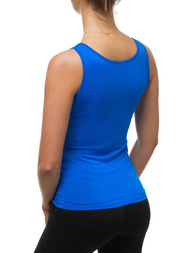 T-Shirt bez rękawów damski niebieski OZONEE BT/71592B