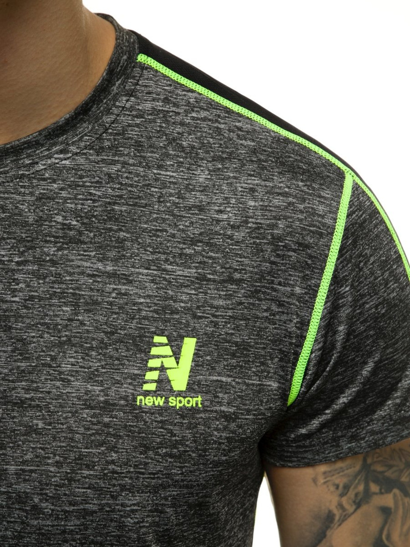 T-Shirt męski grafitowy OZONEE JS/KS2103