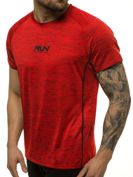 T-Shirt męski czerwony OZONEE JS/KS2101