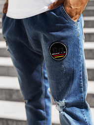 Jeansy męskie jogger niebieskie OZONEE OT/2033