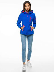 Kurtka softshell damska z kapturem niebieska OZONEE JS/HH029/9