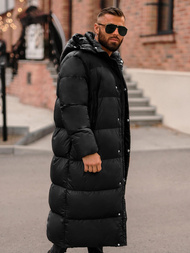 Kurtka zimowa męska długa czarna OZONEE O/M3202Z