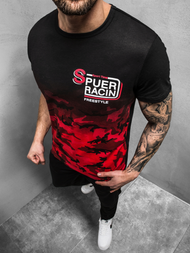 T-Shirt męski czerwony OZONEE JS/SS10985Z