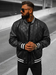 Kurtka przejściowa męska bomberka czarna OZONEE O/3A172Z