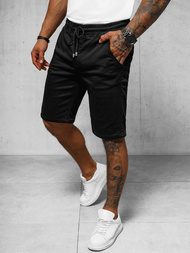 Spodenki męskie chino czarne OZONEE NB/MP0266N