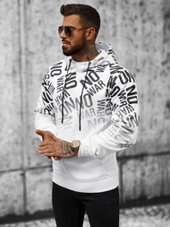 Bluza z kapturem męska biała OZONEE JS/8B998/1
